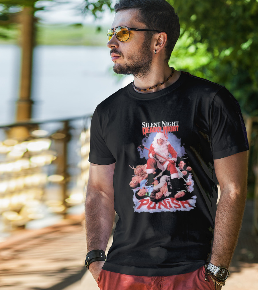 Silent Night Deadly Night Santa Punish Punishment Is Good T-Shirt