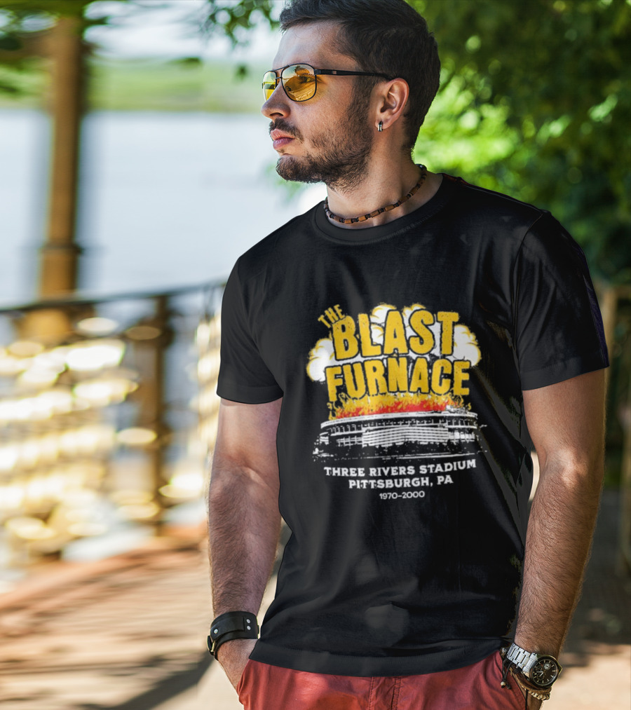 The Blast Furnace Explosion Three Rivers Stadium Pittsburgh PA 1970 2000 T-Shirt