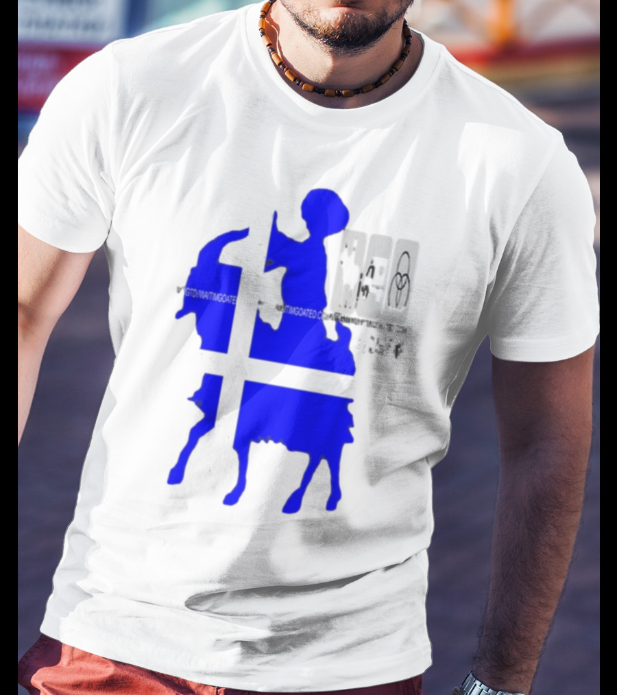 Wait Im Goated Luck Charm Greek Flag Goat T-Shirt