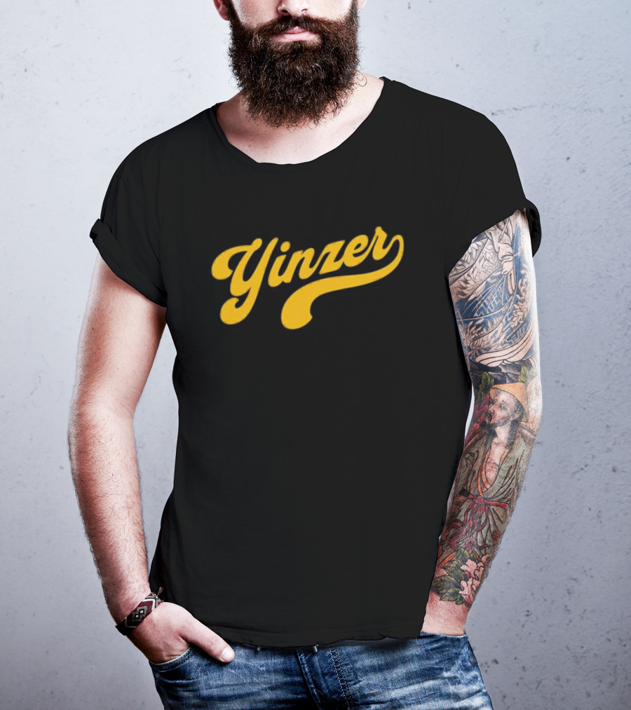 Yinzer Signature Bold Yellow Script T-Shirt