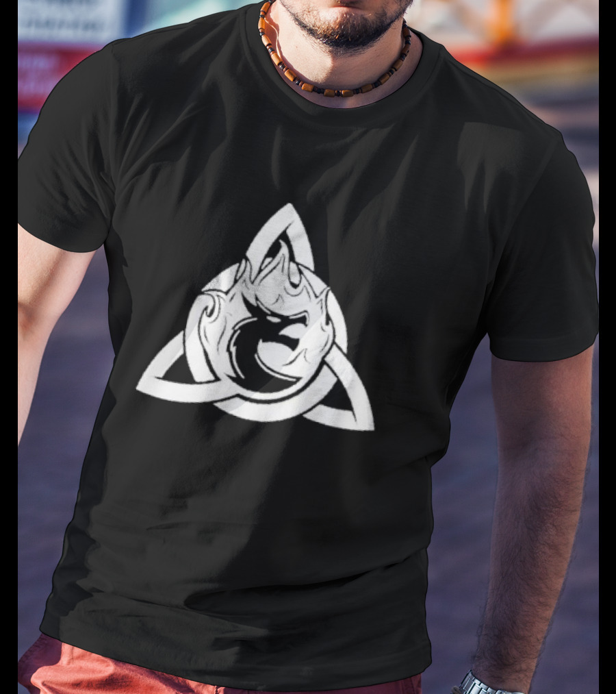 Kruzadar Logo Celtic Knot Dragon Flame T-Shirt