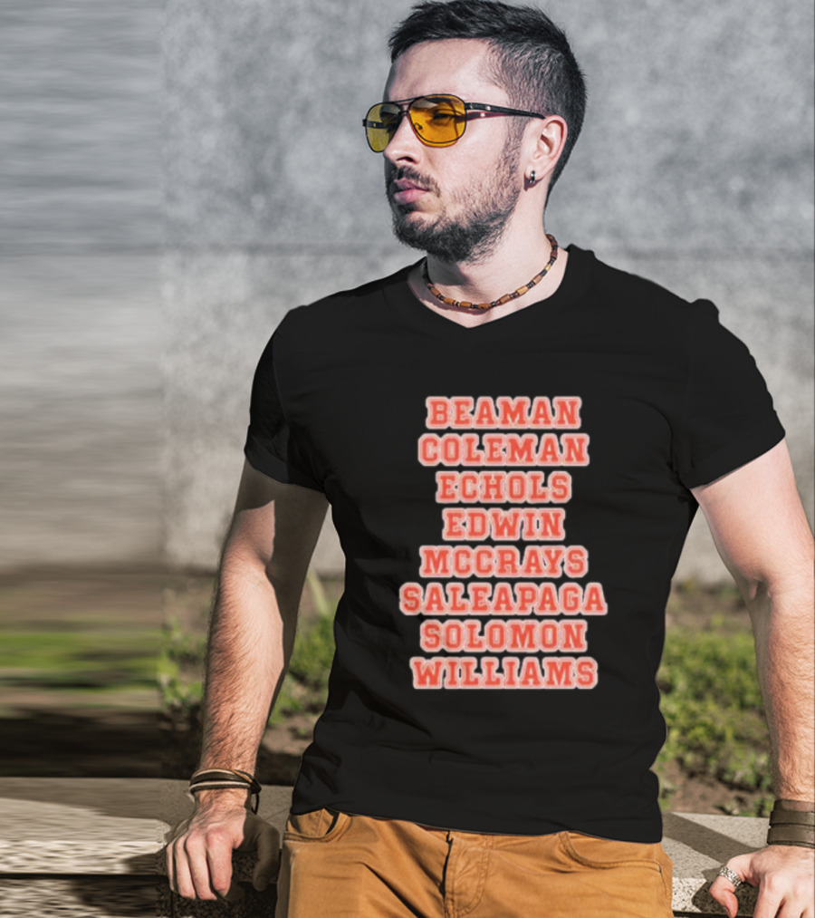 Beaman Coleman Echols Edwin McCray Saleapaga Solomon Williams Sports Legacy T-Shirt