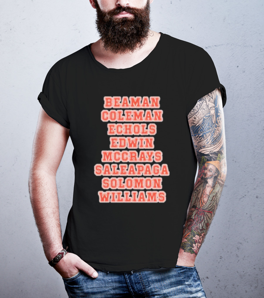 Beaman Coleman Echols Edwin McCray Saleapaga Solomon Williams Sports Legacy T-Shirt