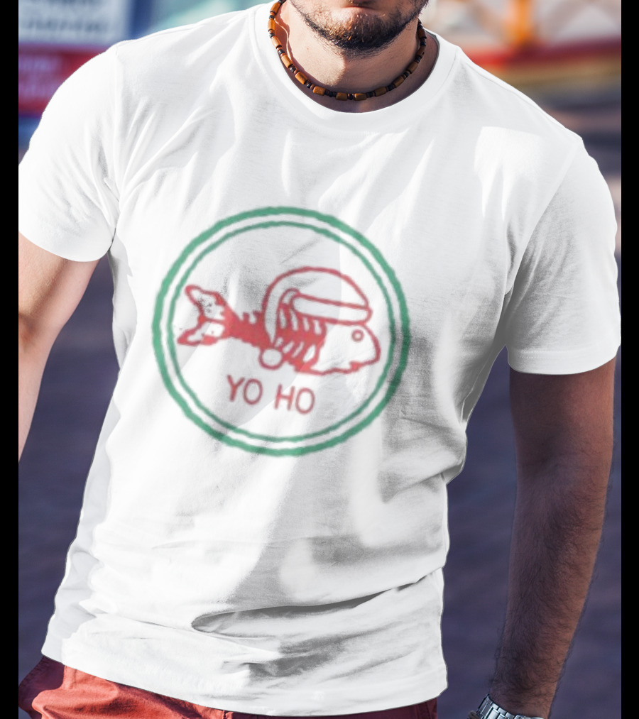 Fishbone Yo Ho Pirate Skeleton Fish Holiday T-Shirt