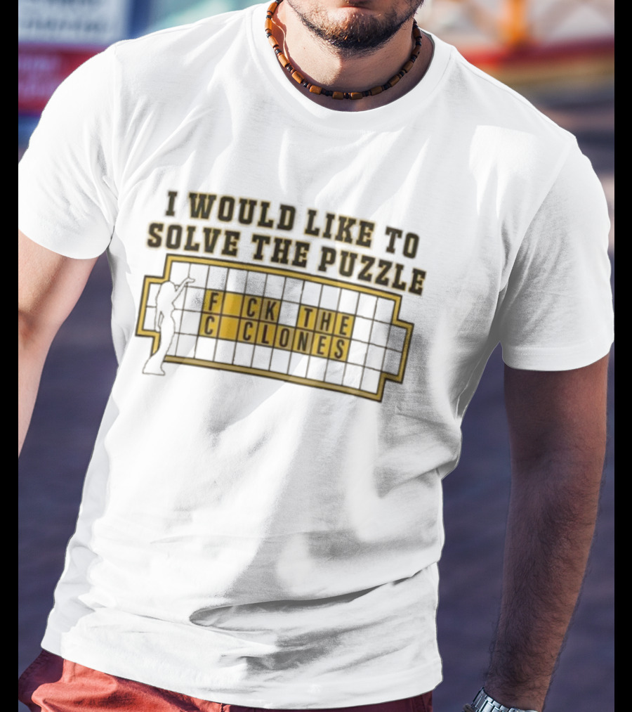 Iowa Football Rivalry Hawkeyes Solve The Puzzle Clones Joke T-Shirt
