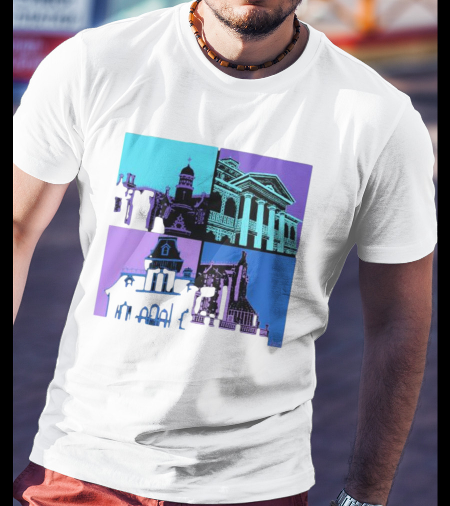 The Four Mansions Haunted Attraction Icons T-Shirt