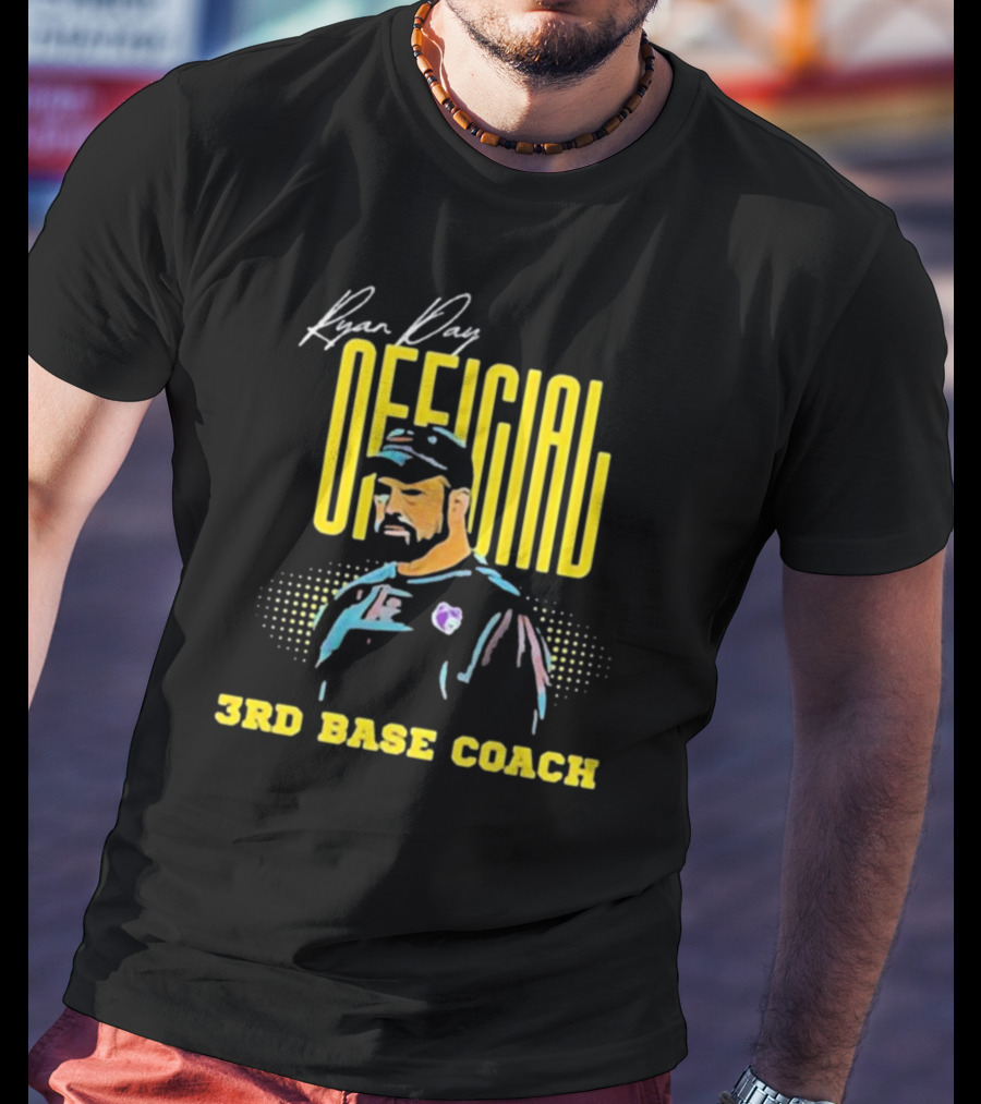 Ryan Day Official 3rd Base Coach Kalamazoo Growlers T-Shirt