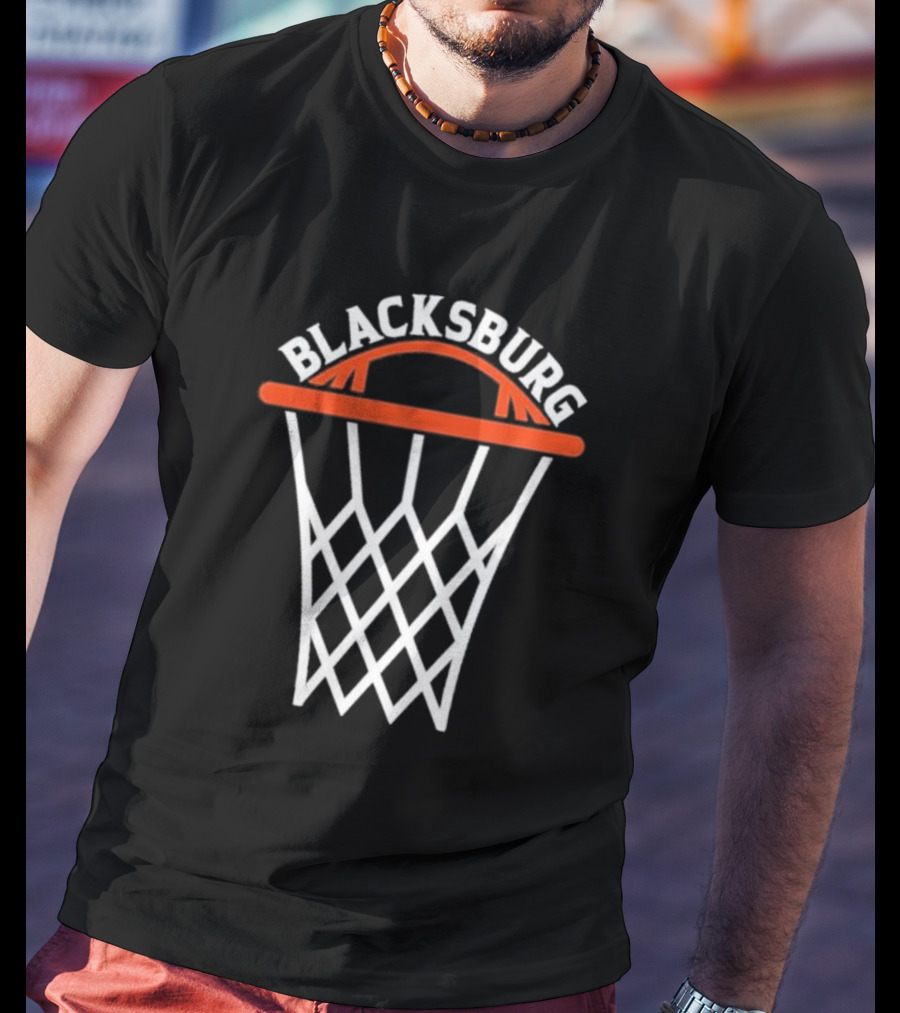 Blacksburg Basketball Hoops Net T-Shirt