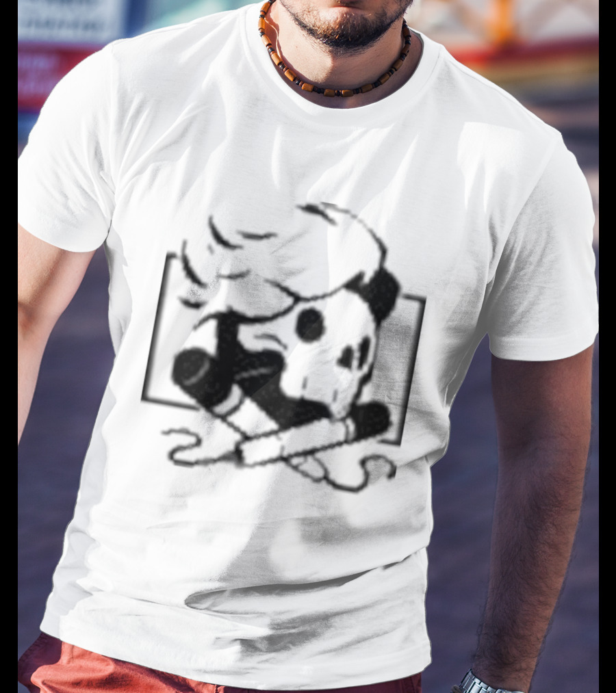 Danielrustage Skull Microphone Crossbones T-Shirt