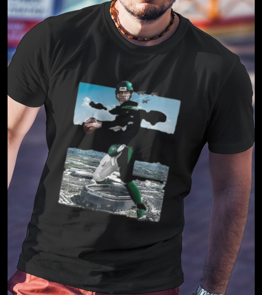 Philadelphia Eagles Mr Rogers Huge And Eagles Stadium Jets Football T-Shirt