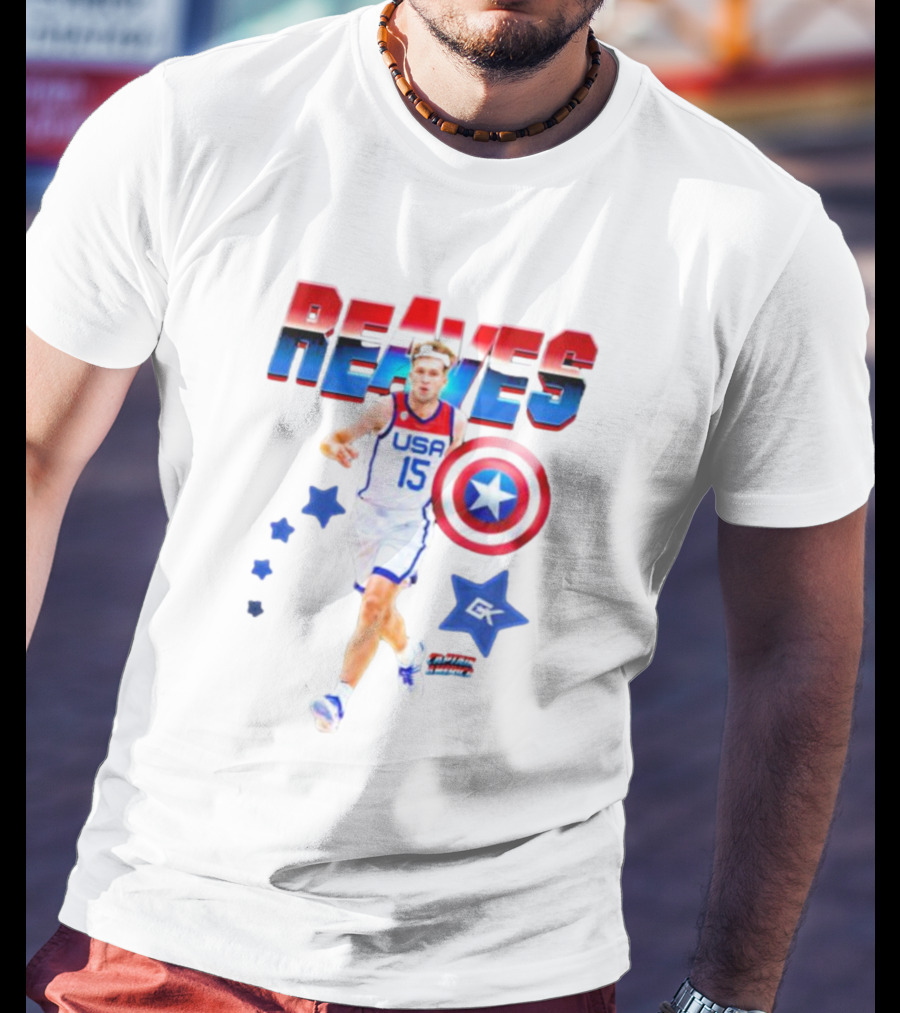 Reaves USA 15 Captain America Shield Sports Stars T-Shirt