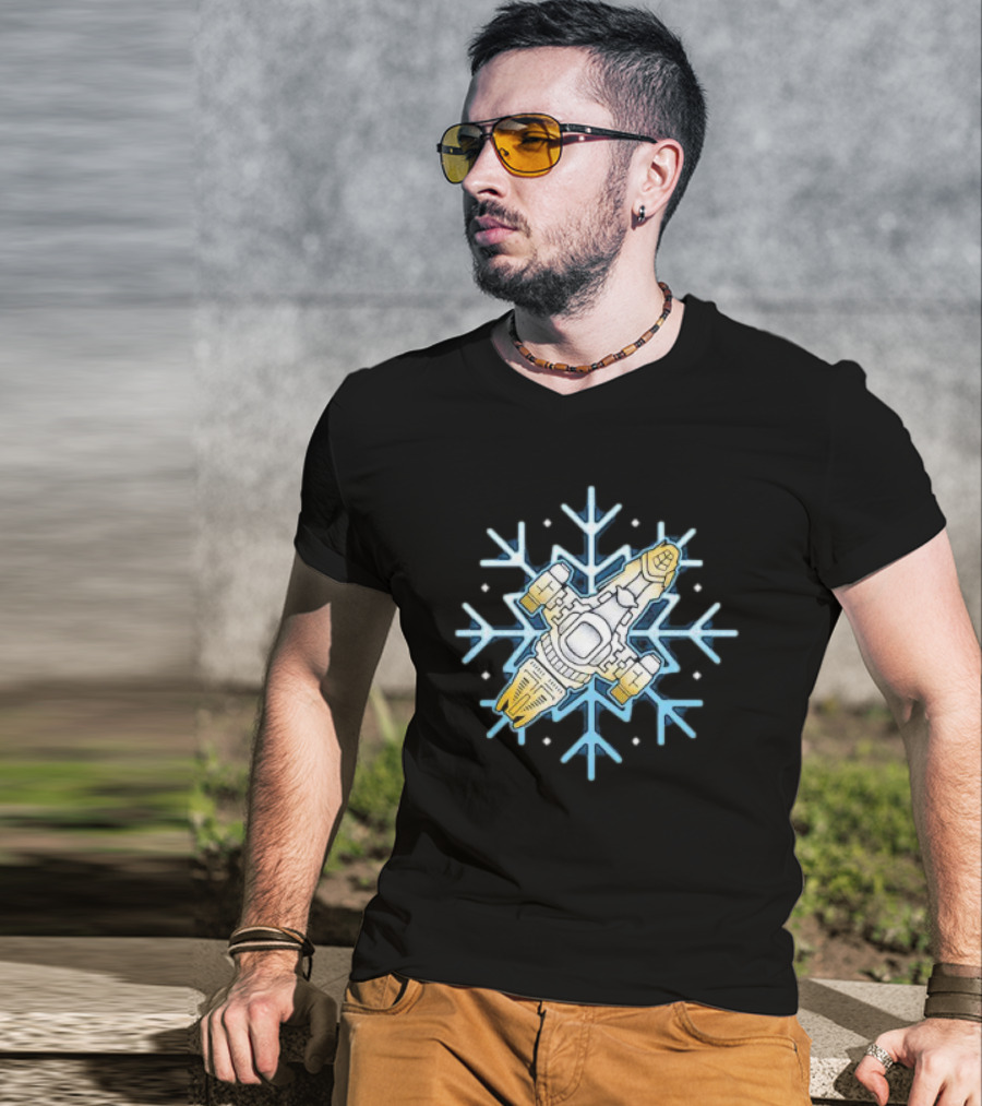 Shiny Snowflake Firefly Ship Serenity T-Shirt