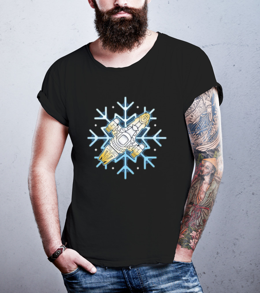 Shiny Snowflake Firefly Ship Serenity T-Shirt