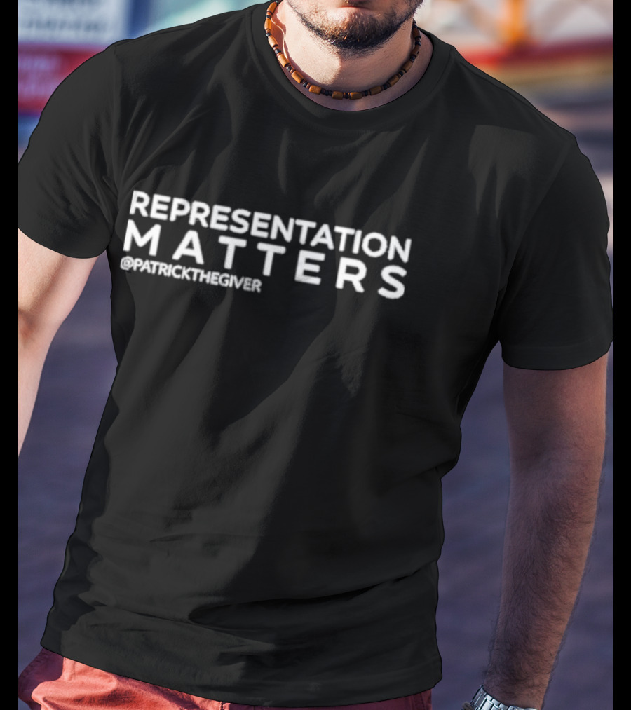 Patrick J. Rhodes Representation Matters @patrickthegiver T-Shirt