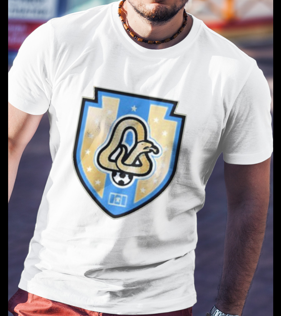 Phly Soccer Crest Snake And Stars Shield T-Shirt