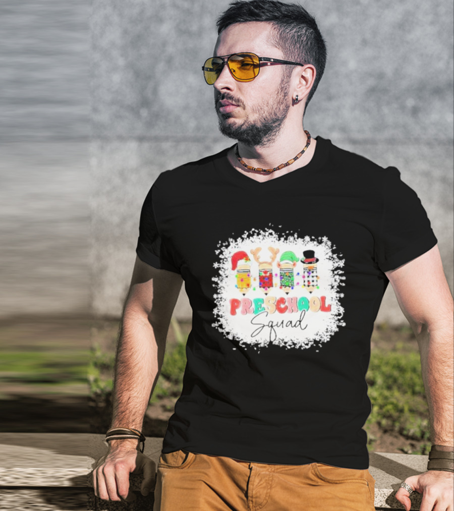 Preschool Squad Christmas Snowflake Festive Friends T-Shirt