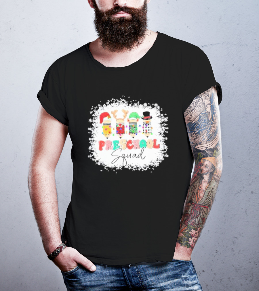 Preschool Squad Christmas Snowflake Festive Friends T-Shirt