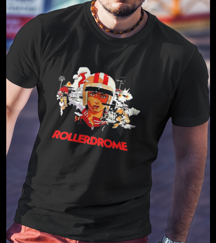 Rollerdrome Retro Futuristic Action Sports T-Shirt