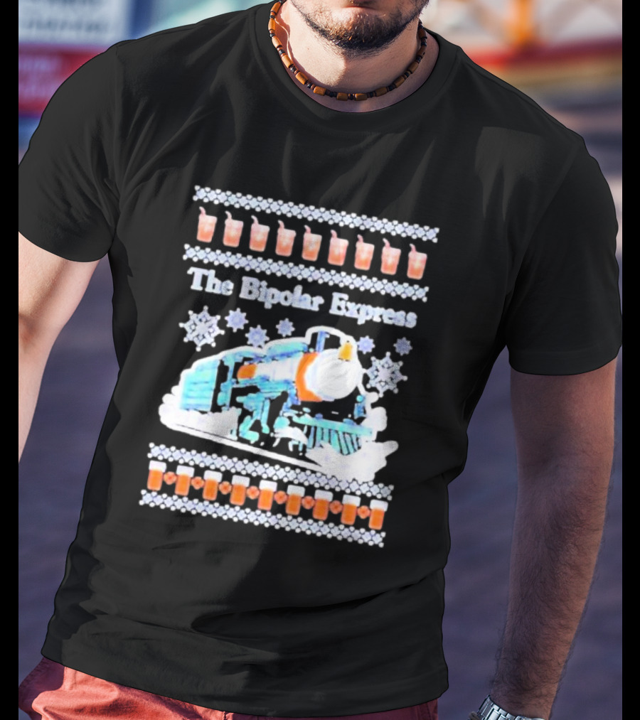 The Bipolar Express Ice Drink Train Winter T-Shirt