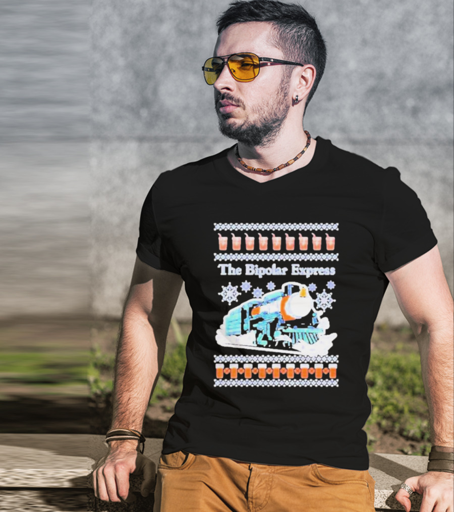 The Bipolar Express Ice Drink Train Winter T-Shirt