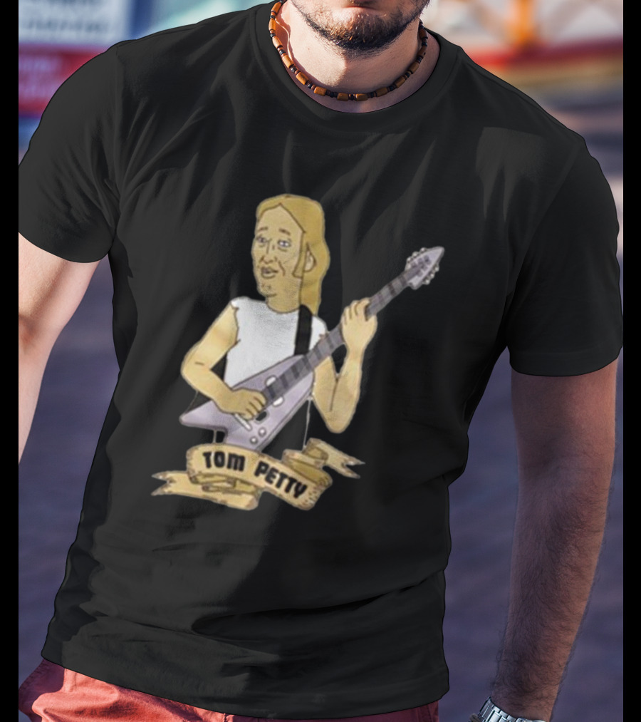 Tom Petty Cartoon Guitarist Last Chance T-Shirt