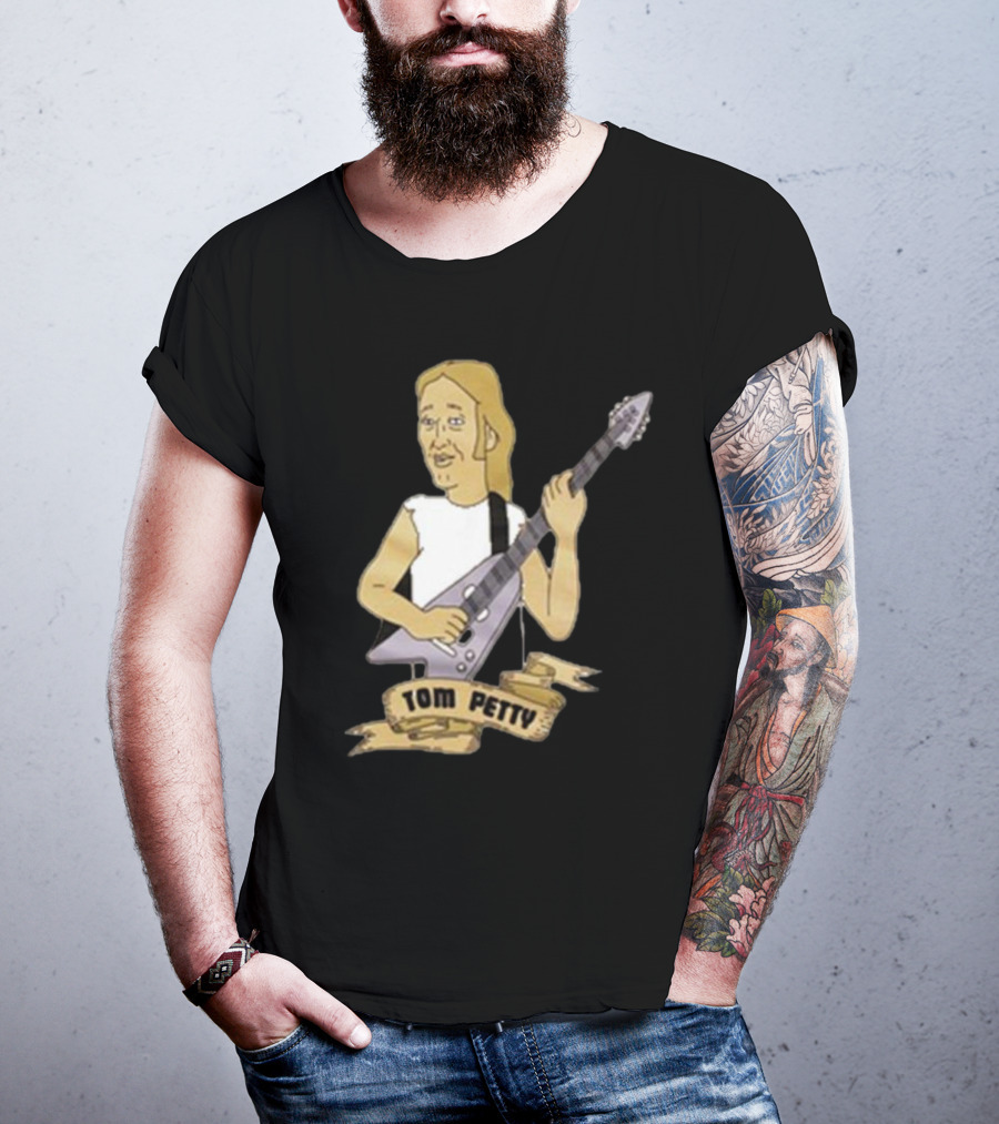 Tom Petty Cartoon Guitarist Last Chance T-Shirt