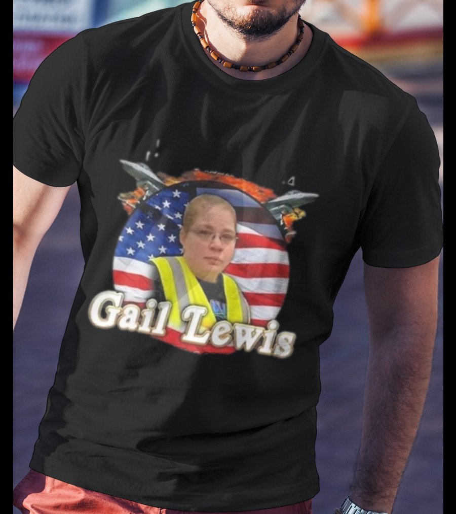 Gail Lewis Walmarines The Few The Proud American Hero Flag Background T-Shirt