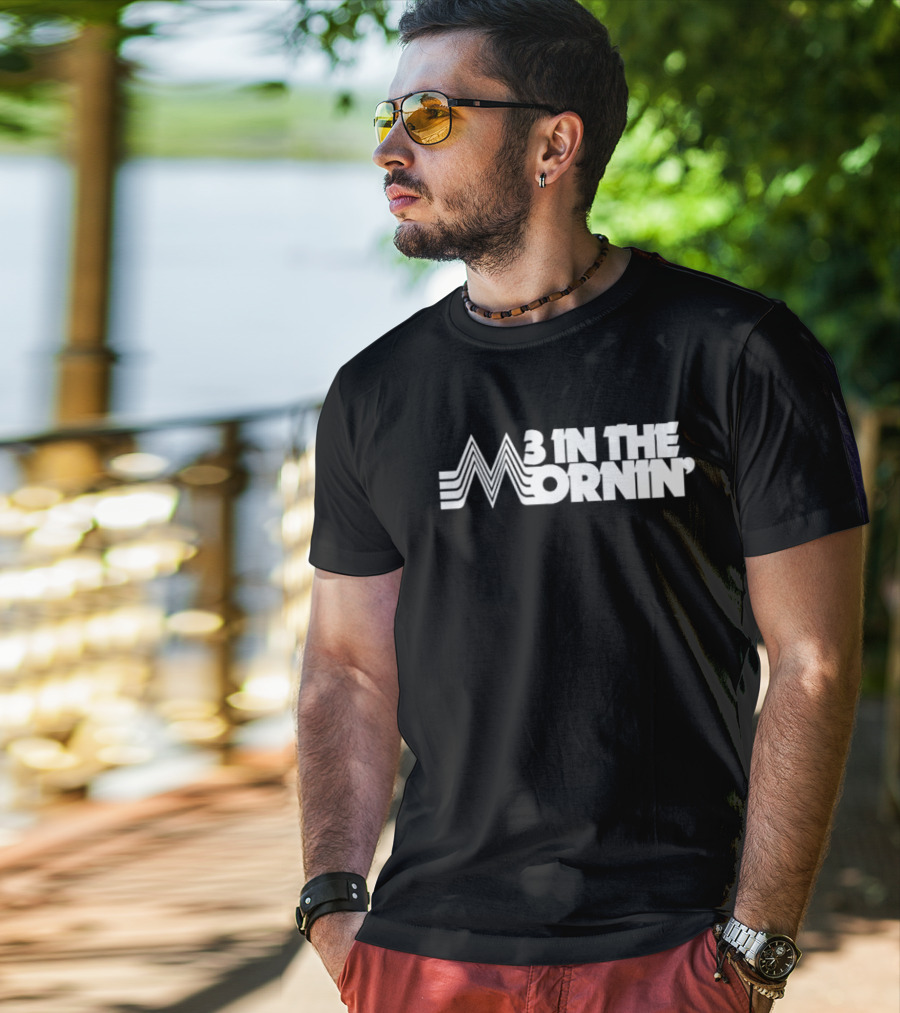 3 In The Mornin' Vintage 70s-Inspired Style Retro Lines T-Shirt
