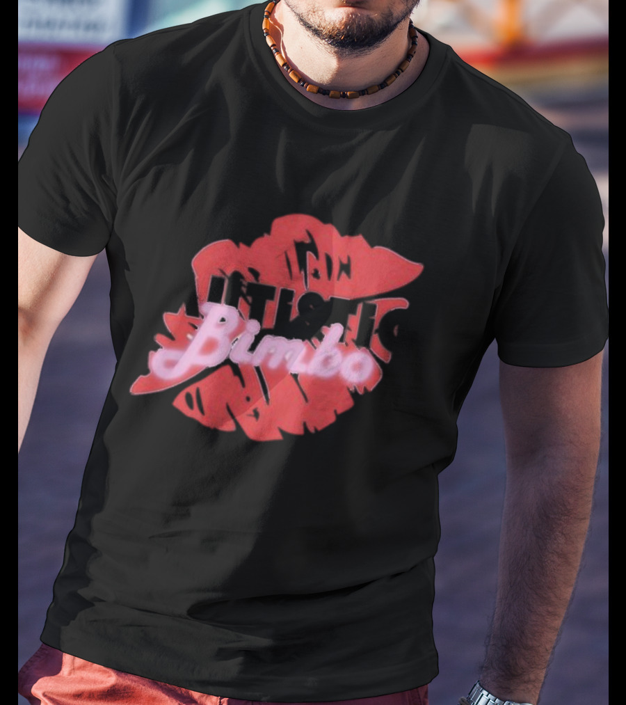 Autistic Bimbo Pink Lips Kiss T-Shirt
