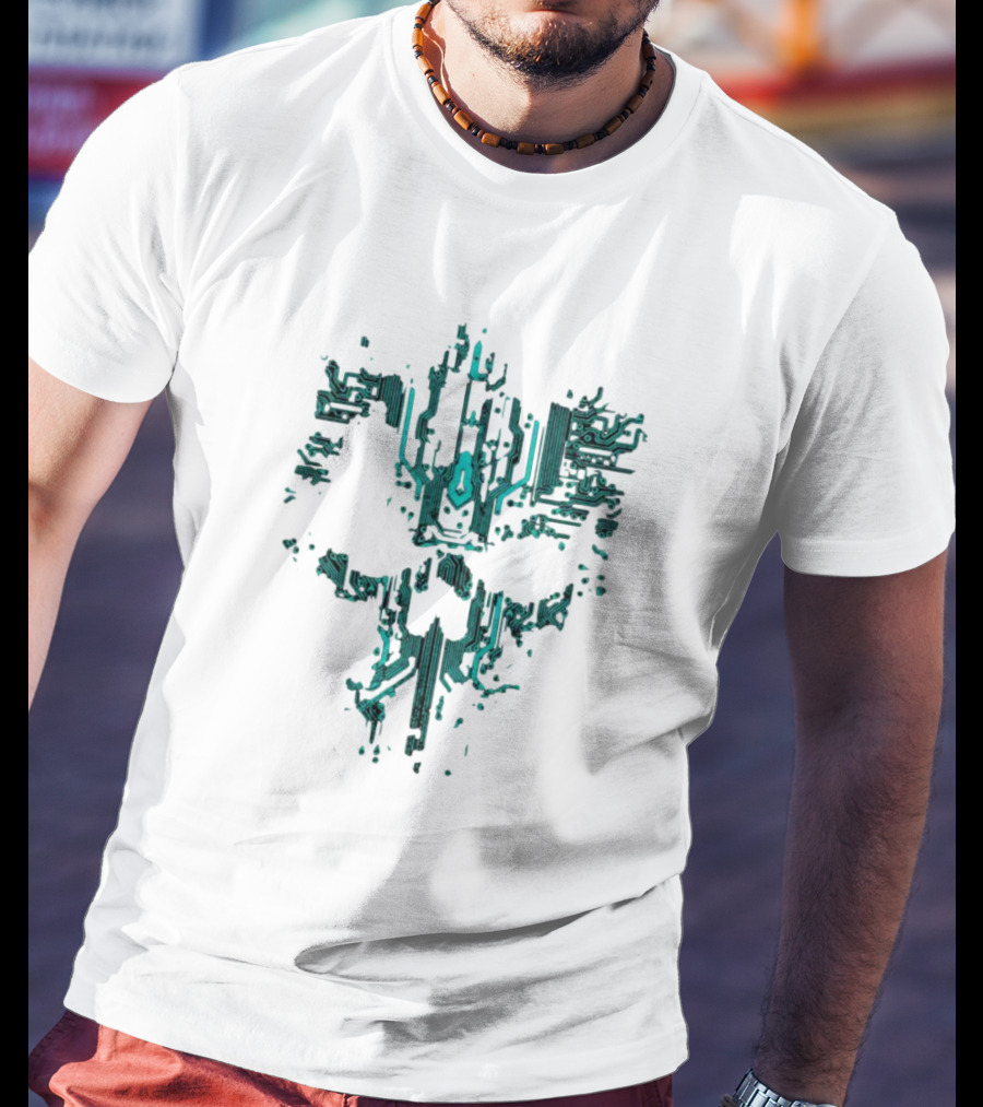 Circuit Skull Tech Face T-Shirt