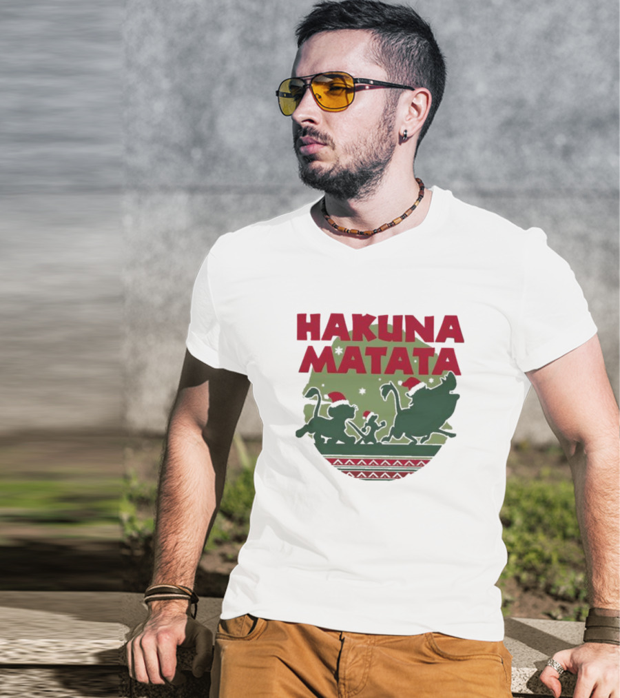 Hakuna Matata Disney Christmas The Lion King Holiday Festive Edition T-Shirt