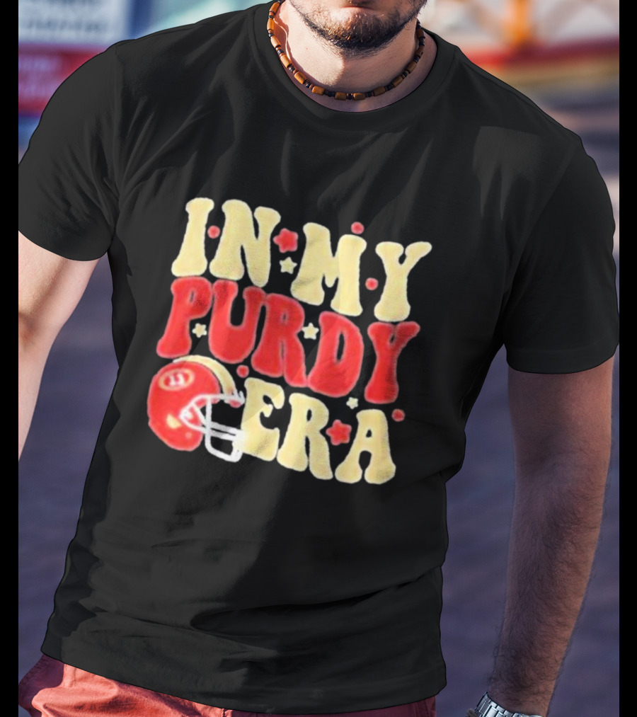 In My Purdy Era Football Helmet And Stars T-Shirt