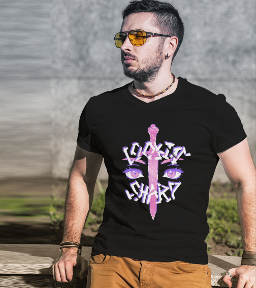 Lookin’ Sharp Kitty-Knife Eyes And Sword T-Shirt