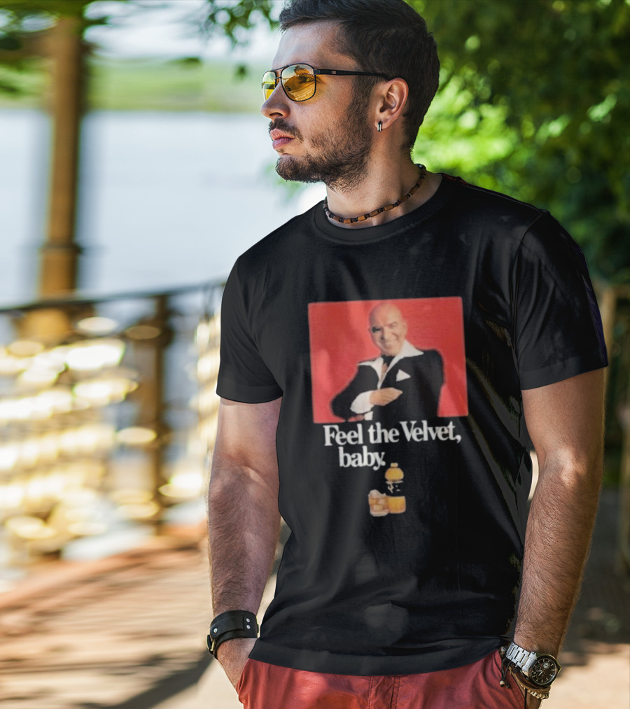 Motorhead711 Telly Savalas Feel The Velvet Baby Drink T-Shirt