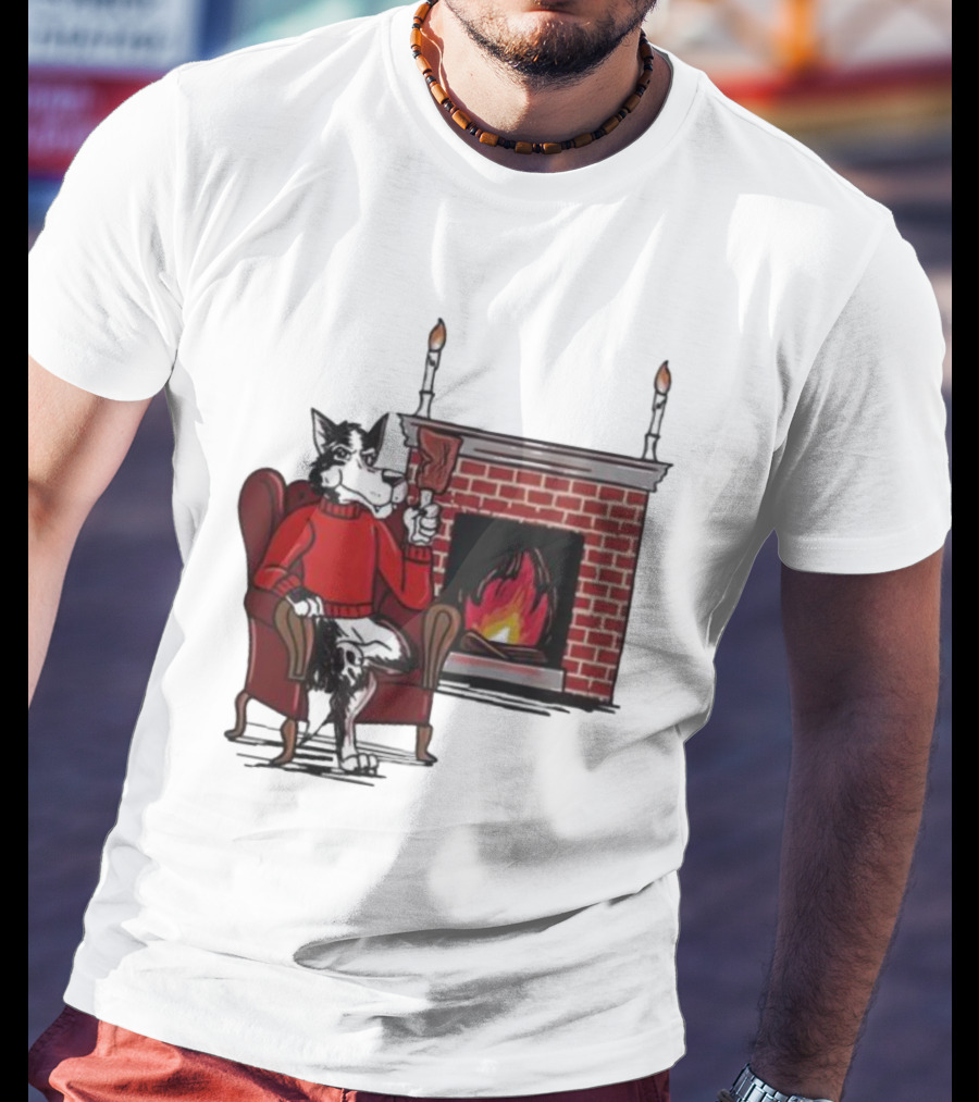Ncs Fireplace Cozy Winter Wolf By The Hearth T-Shirt