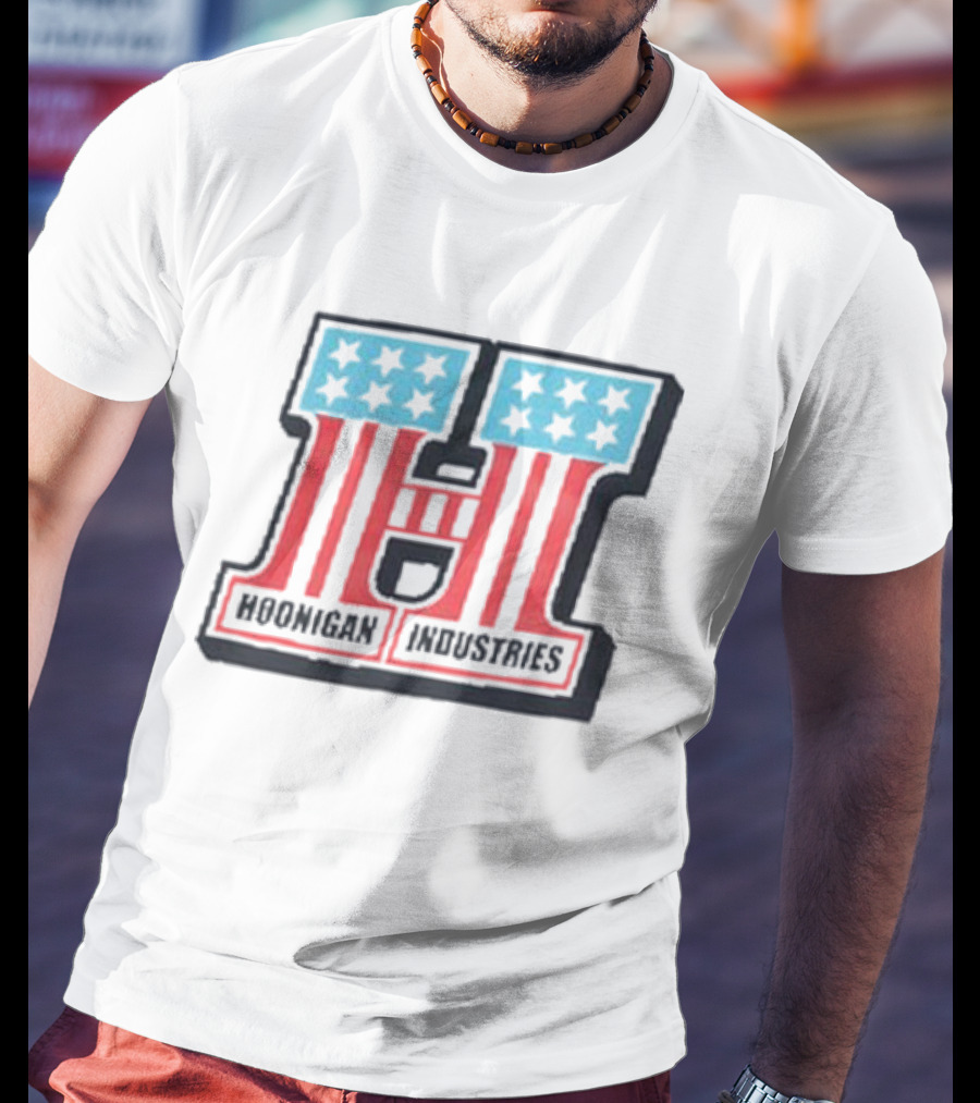 Hoonigan Industries Red Blue Stars Stripes H T-Shirt