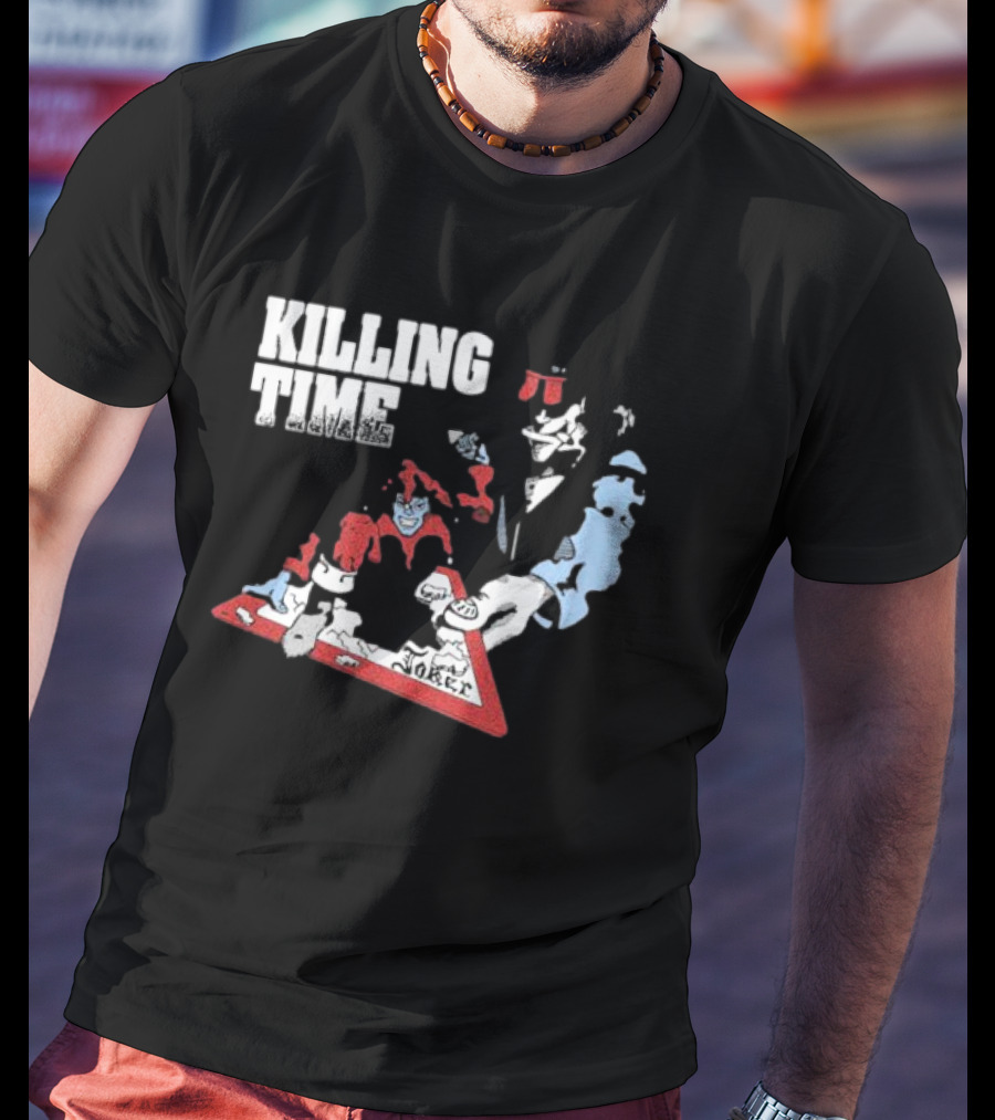 Killing Time Dealer Joker Playing Cards Motif T-Shirt