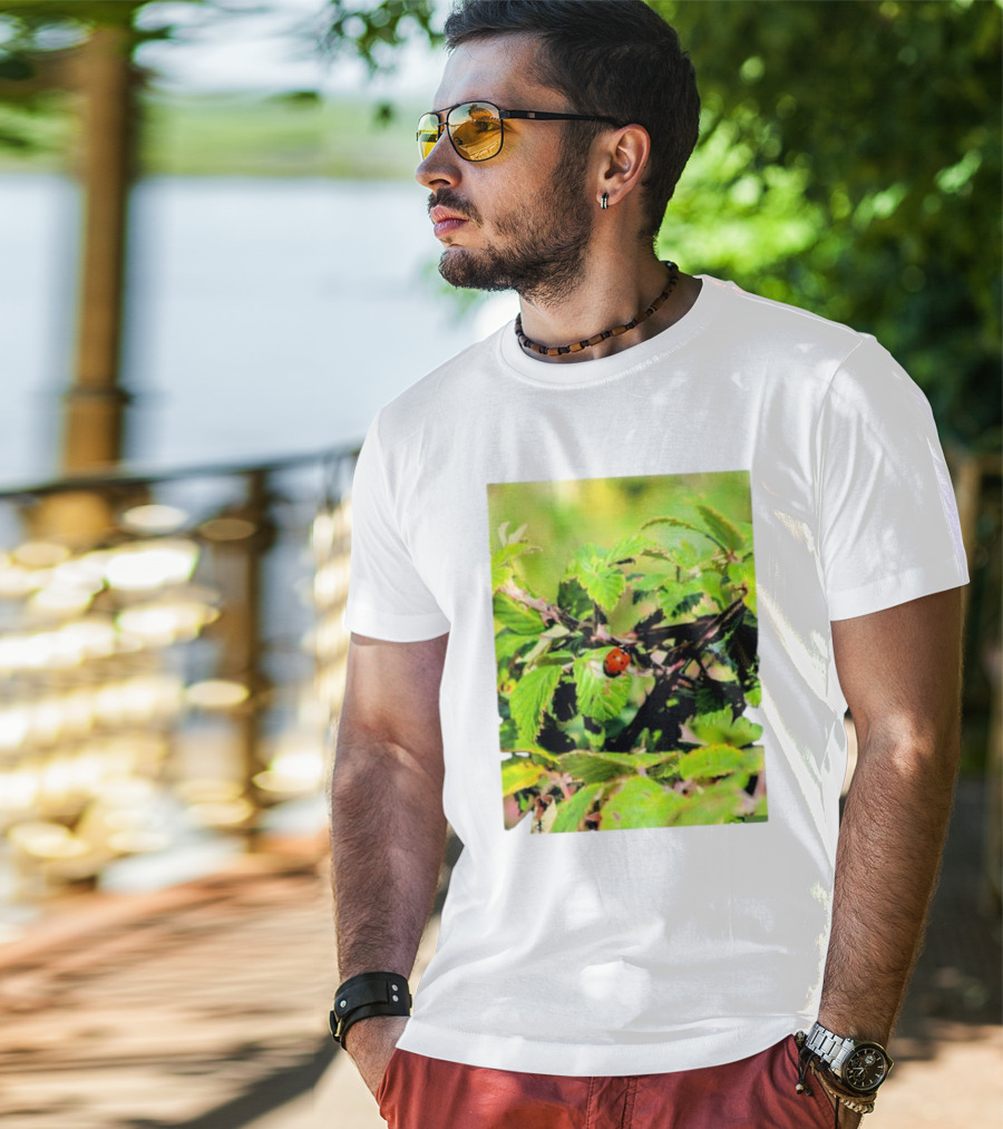 Spot In Nature With Ladybug On Leaf T-Shirt