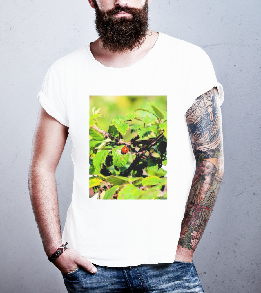 Spot In Nature With Ladybug On Leaf T-Shirt