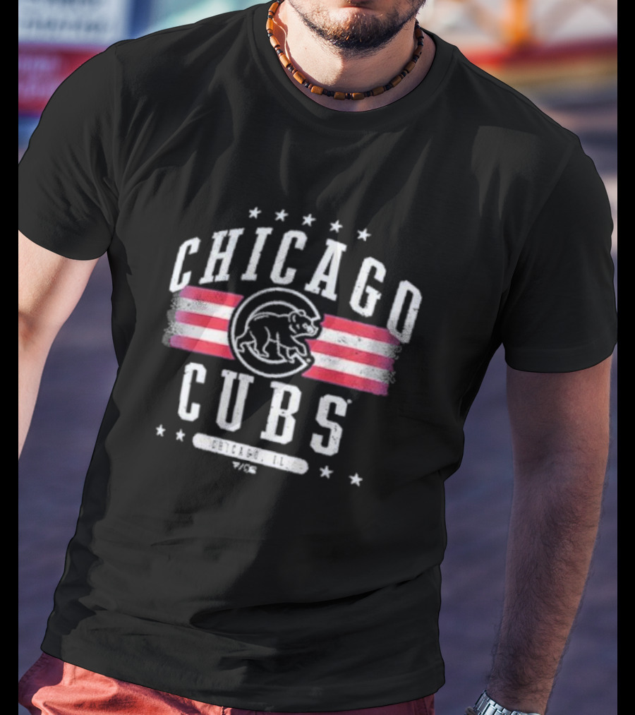Chicago Cubs Vintage Americana Style Chicago, Illinois T-Shirt