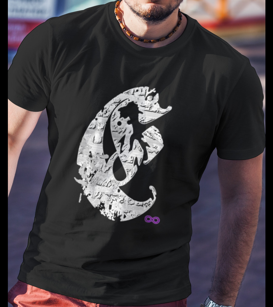 Club E By Club Eternal Infinite Symbol Grunge T-Shirt