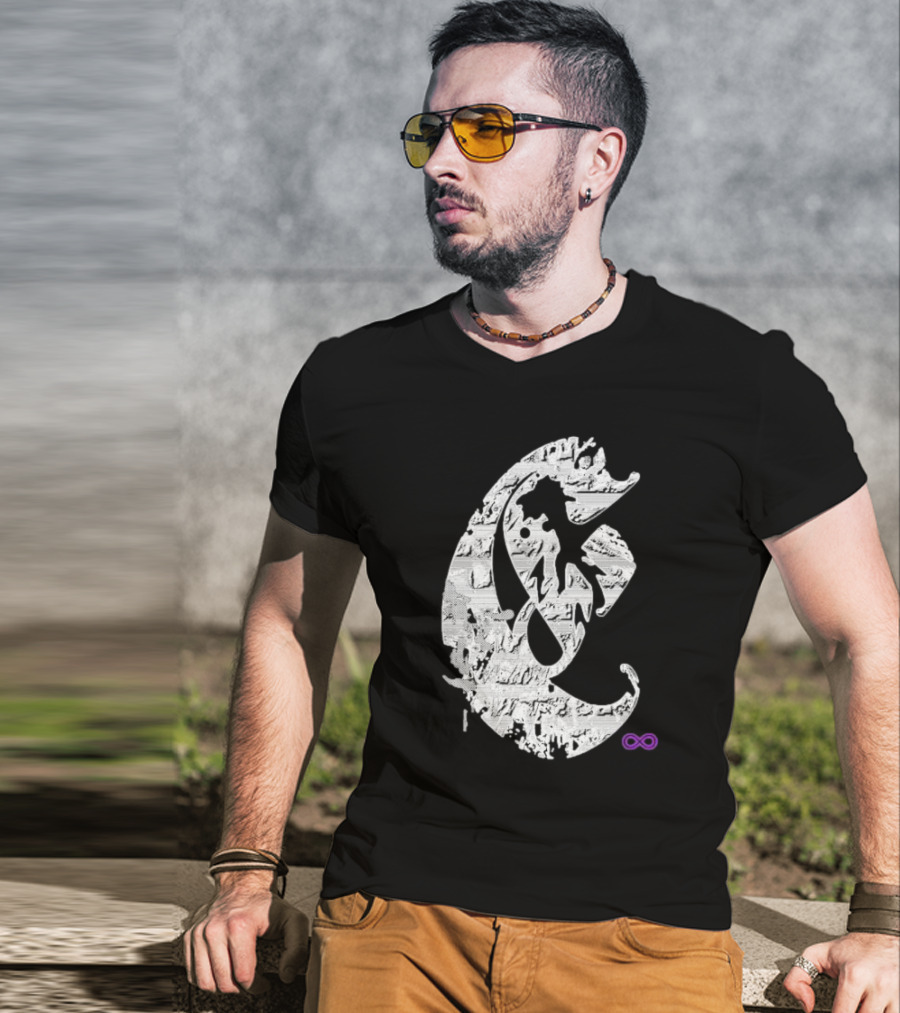 Club E By Club Eternal Infinite Symbol Grunge T-Shirt