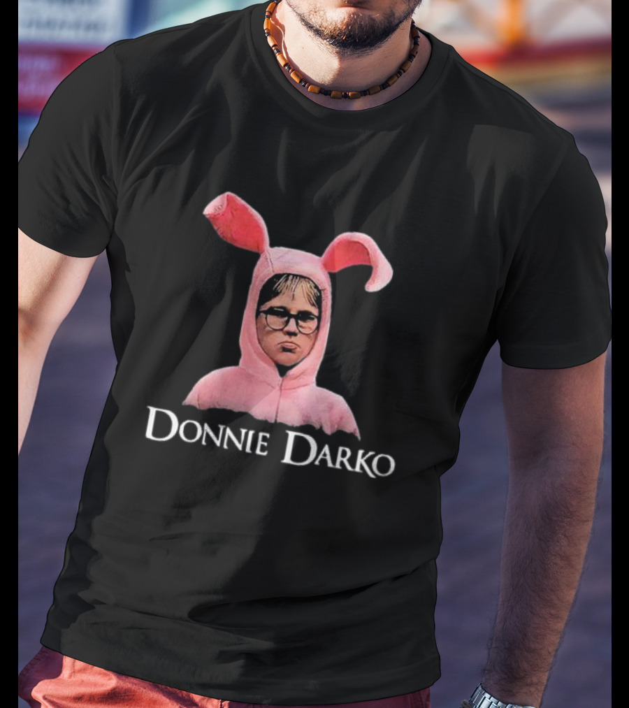 Donnie Darko Pink Bunny Character Crewneck T-Shirt