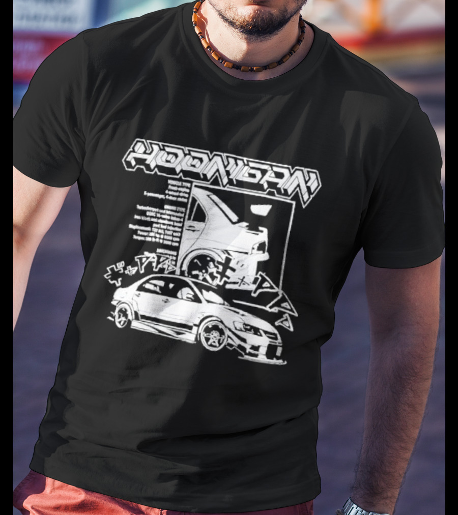 Hoonigan Racing Team 9nine9 Turbocharged Performance Car Graphic Japan Styling T-Shirt