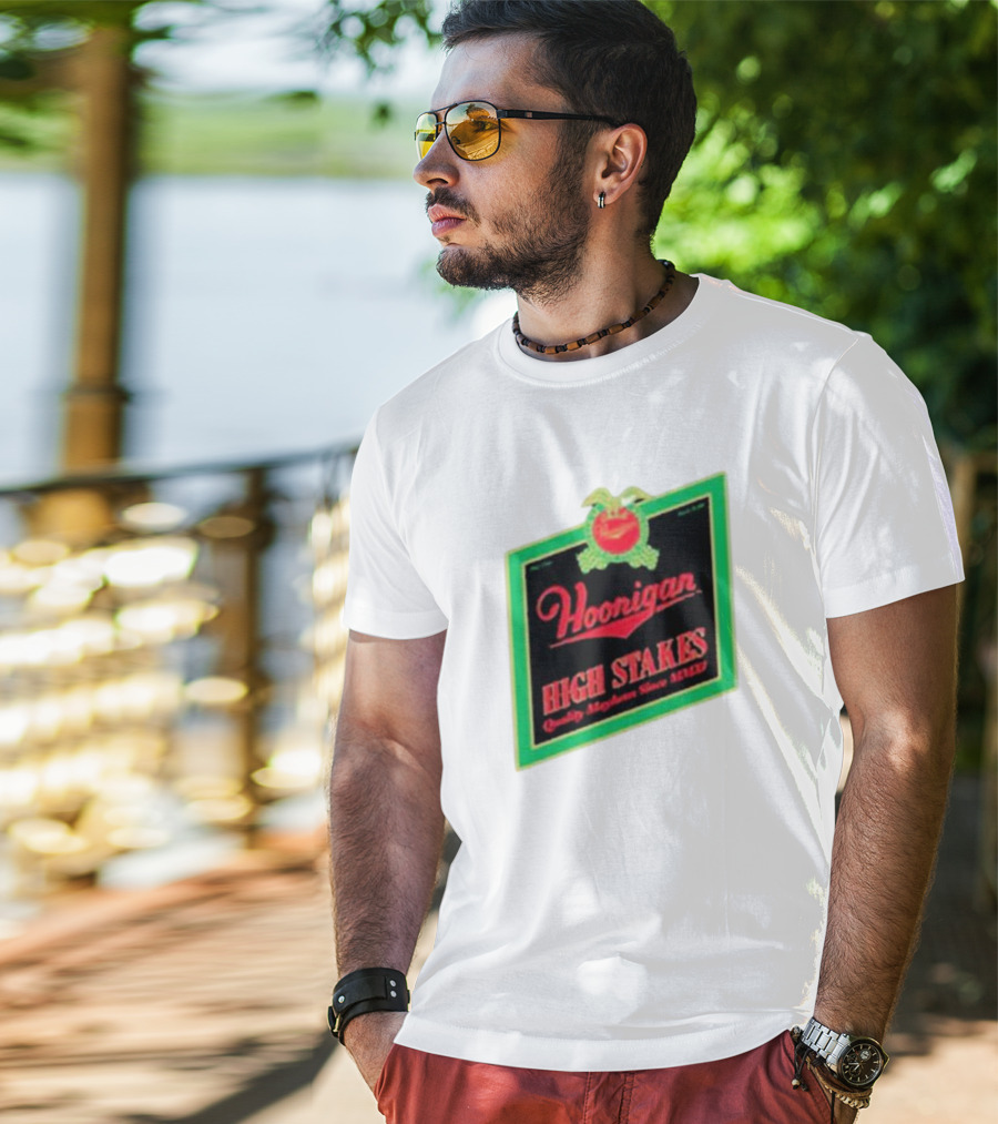 Hoonigan High Stakes Quality Mayhem Since MMXI Retro Apple Crate Label T-Shirt