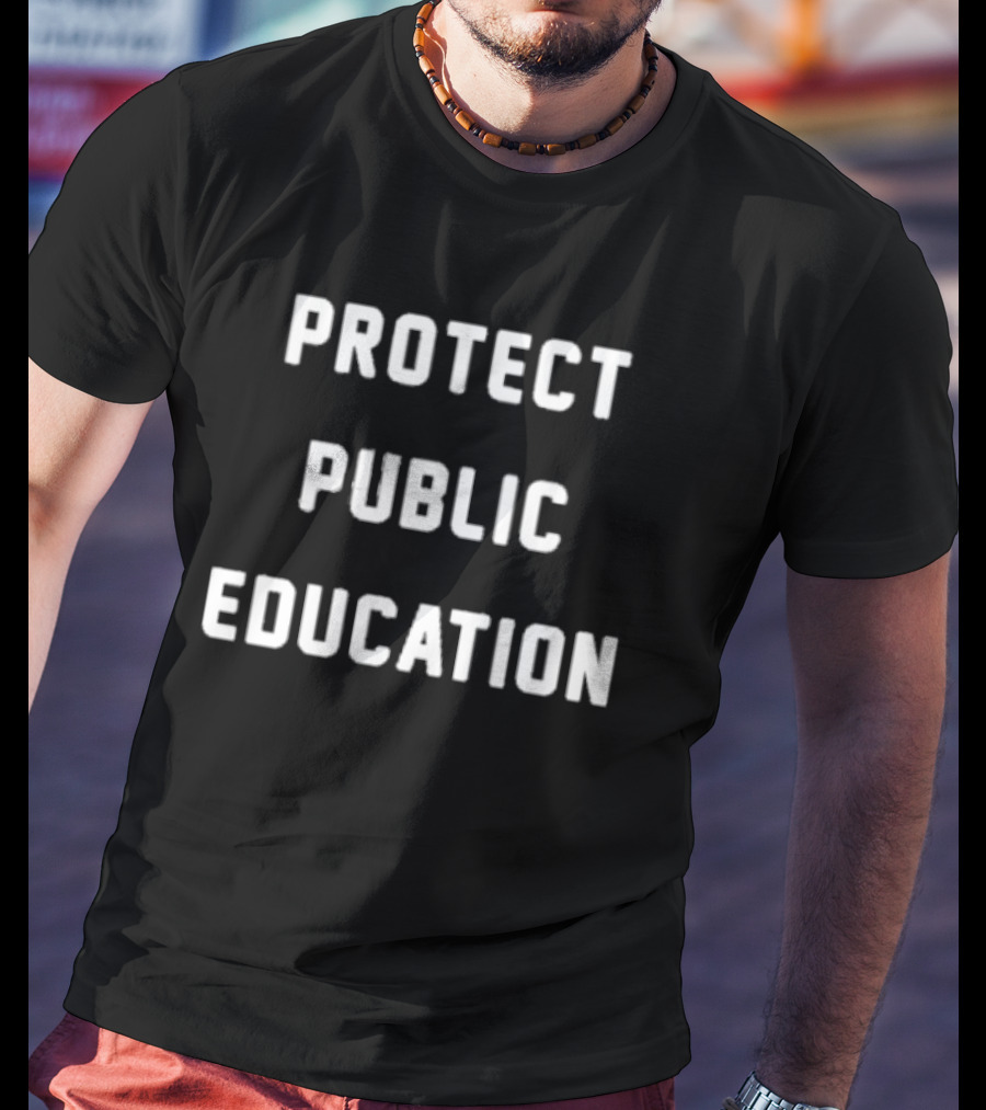 Protect Public Education Kindcotton Caleb Hemmer T-Shirt
