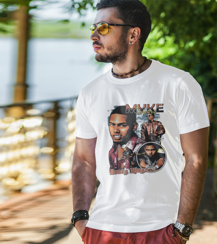 Myke Towers Young Kingz Bold Urban Style Portraits T-Shirt