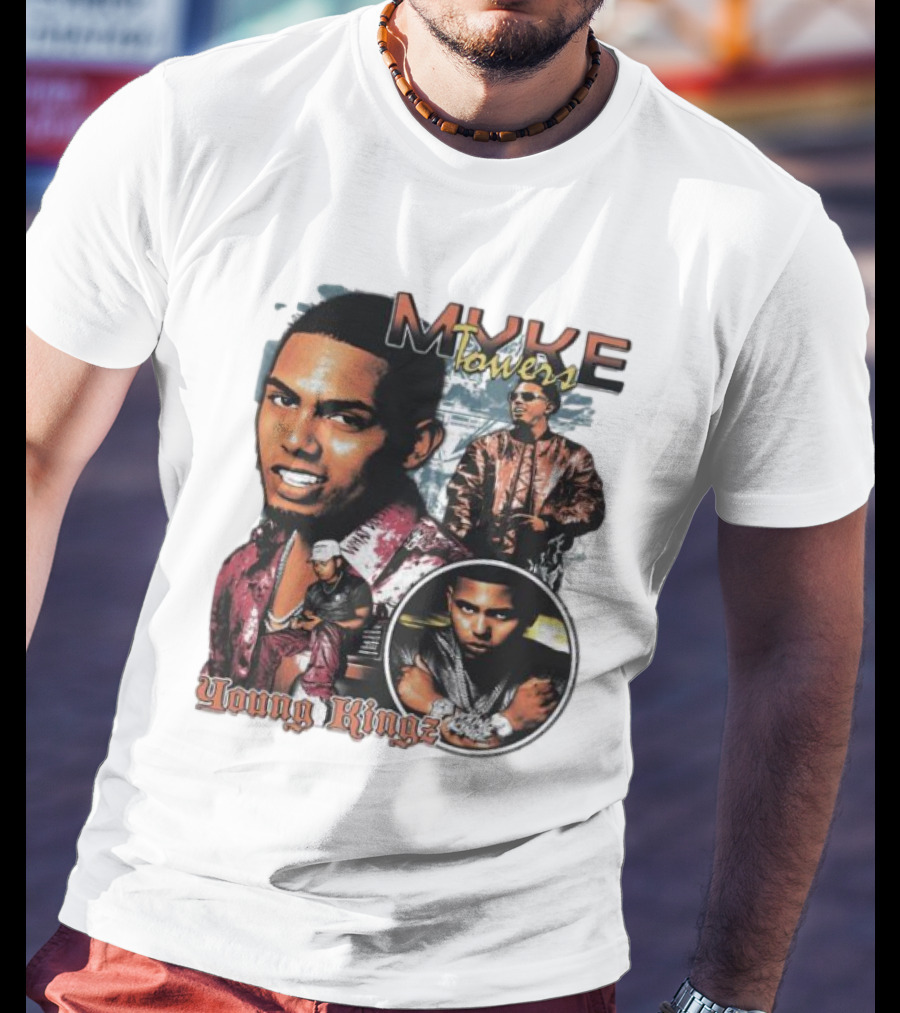 Myke Towers Young Kingz Bold Urban Style Portraits T-Shirt