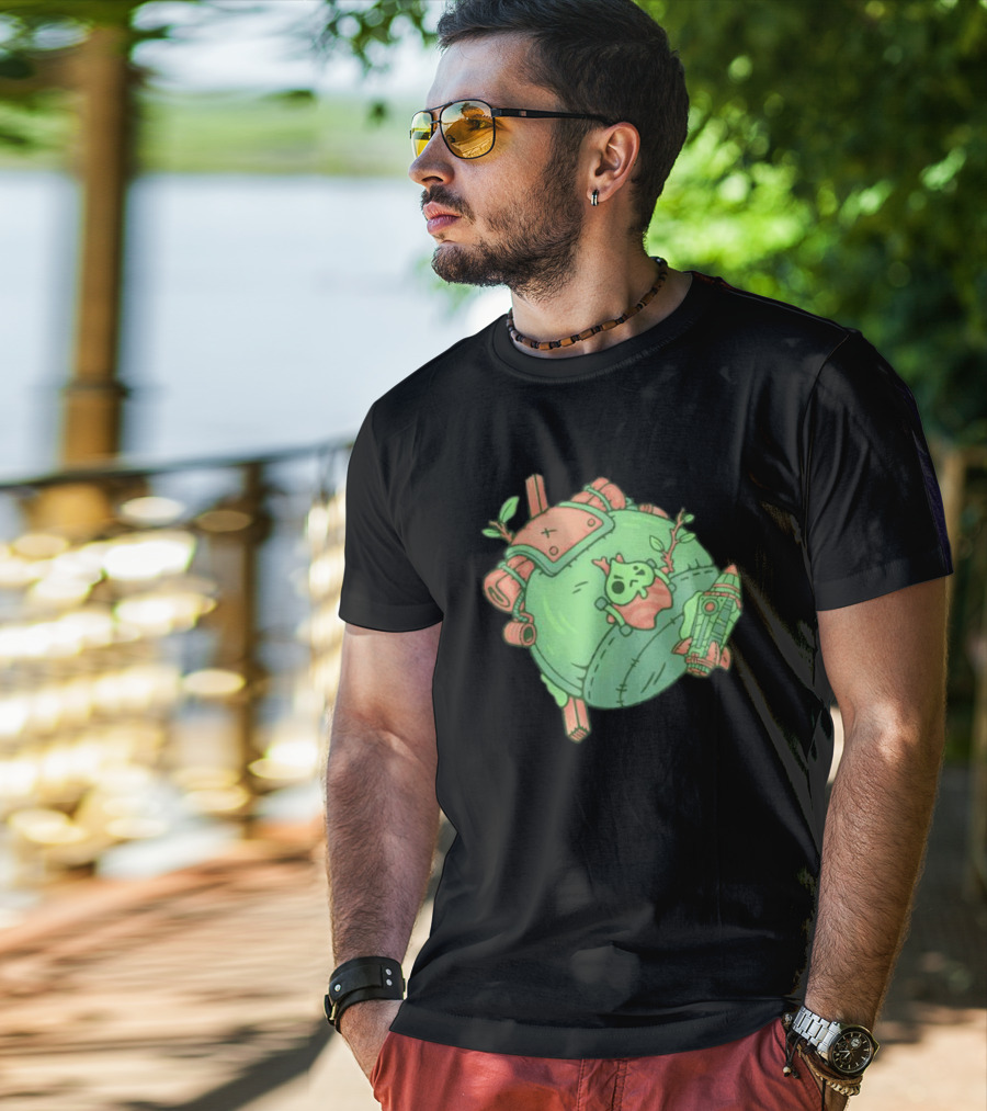 Backpack Friend Bag Camping Adventure With Alien And Rocket Details T-Shirt