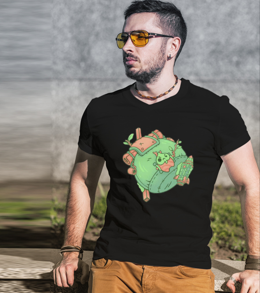 Backpack Friend Bag Camping Adventure With Alien And Rocket Details T-Shirt